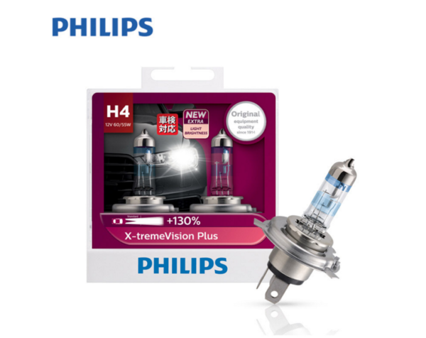 Bộ 2 bóng đèn H4 Philips Tăng sáng 130%